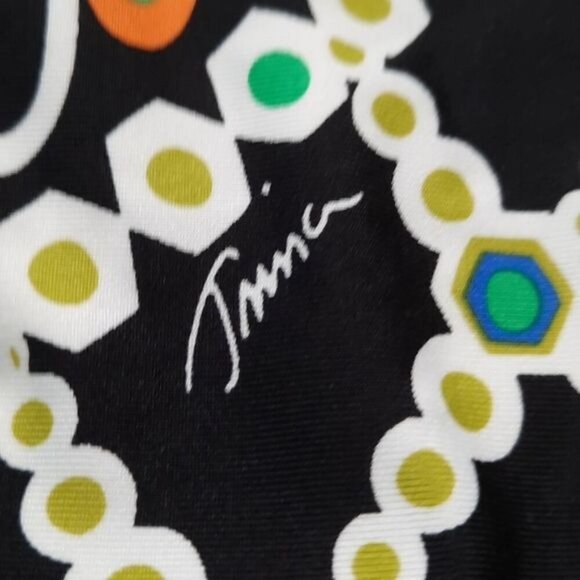 Trina Turk Kon Tiki Tunic Cover Up Black Geo Diamond Dress - Picture 4 of 4